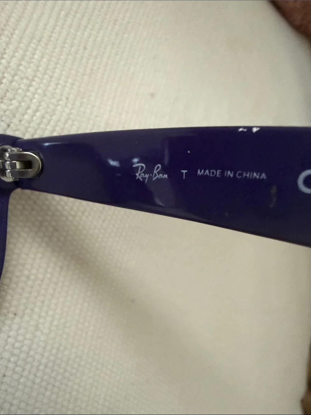 Ray-Ban Dark Brown Front with Purple Accent Inside Perscription Lenses